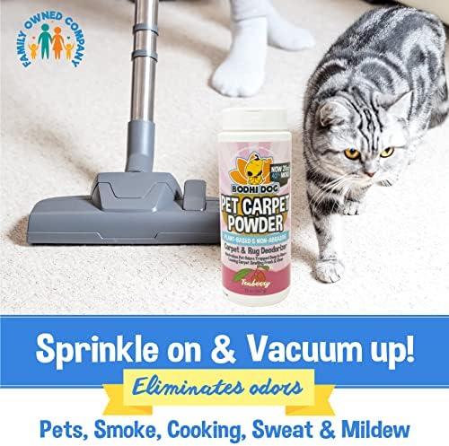 Bodhi Dog Natural Carpet Deodorizer Powder - Dry Pet Smell Eliminator & Urine Odor Remover - Loosens Fur & Dirt - Plant-Based Room Freshener for Vacuuming Home with Pets - Teaberry (Pack of 1) - Image 5