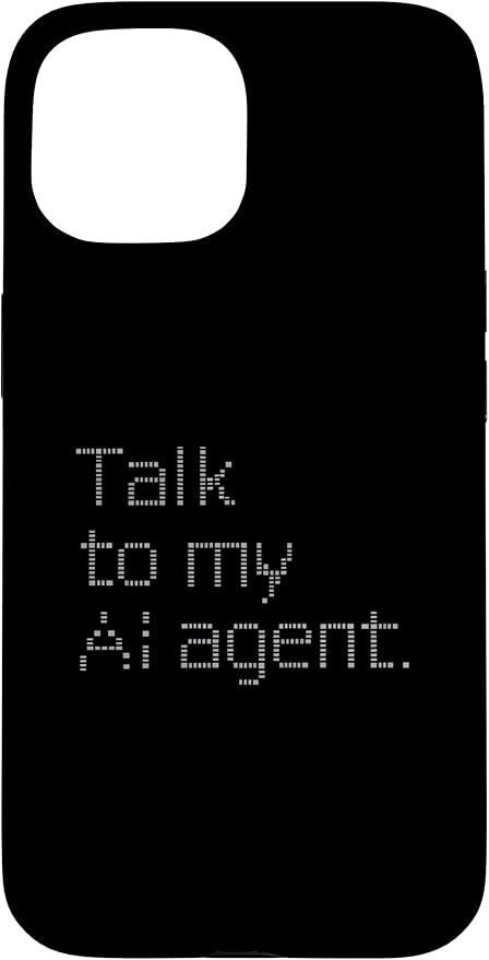 Talk to My AI Agent - Minimalist Tech Design Case for iPhone 15 by Unknown