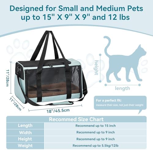 PETSFIT Cat Carrier Soft with Patented Safety Buckles, Safe for Car Travel - Image 5