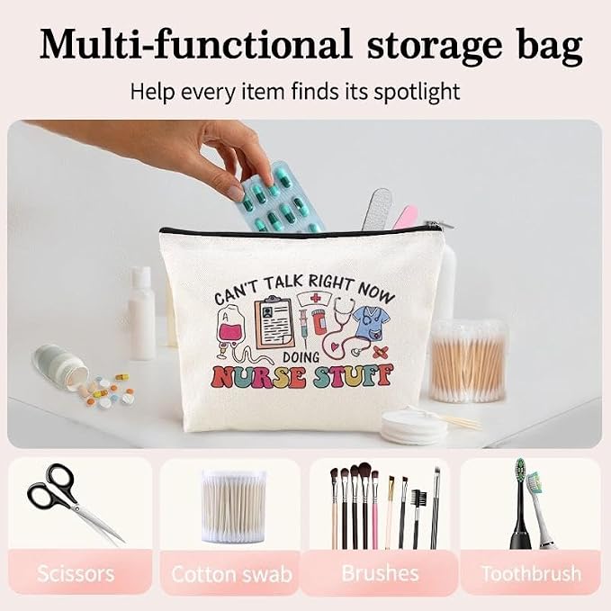 Nurse Stuff for Women Bag Nursing Pocket Pouch Nurse Accessories for Work Bag Nursing School Essentials for Girls Small Pencil Pouch for Nurses Day Appreciation Week Birthday Graduation Gift Bags Idea - Image 3