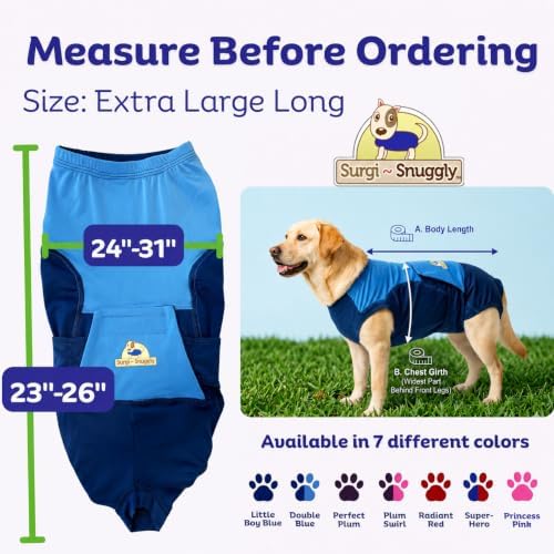 Surgi Snuggly Dog Surgery Recovery Suit, Cone Alternative, Spay/Neuter XLL - Image 6