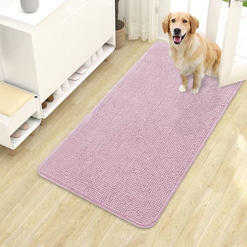 OLANLY Dog Door Mat for Muddy Paws 40x24, Super Absorbent Chenille Mud Mat by OLANLY