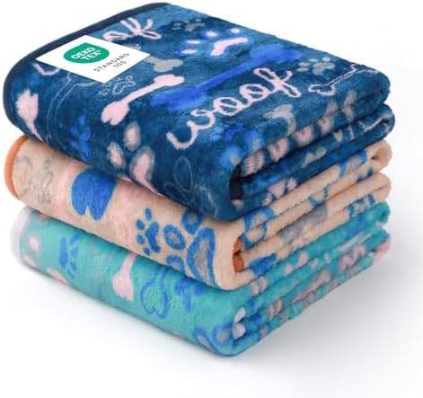 Luciphia 3 Pack Soft Fleece Dog Blankets for Large Dogs Puppy Cats,41"x31" by luciphia