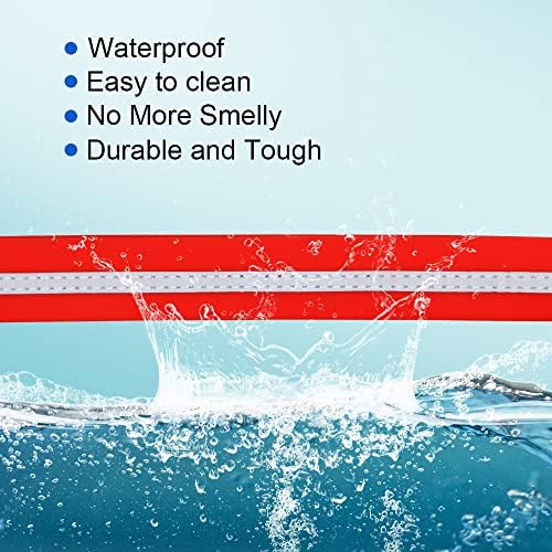 Nimble Reflective Waterproof Dog Collar Adjustable Odor Resistant Easy Clean Pet Collar for Small Medium Large Dogs Night Walking Outdoor Rainy Use (Medium (11.81”-18.5”inches), Candy Red) - Image 3