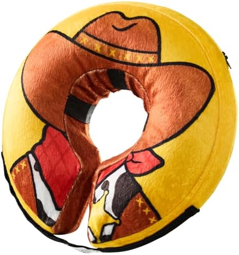 BENCMATE Inflatable Dog Cone Collar Alternative, Soft Dog Cone for Small Medium Large Dogs and Cats, Neck Recovery ECollar Donut Collar After Surgery (Large, Cowboy) by BENCMATE