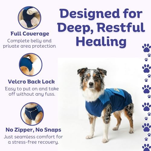 Surgi Snuggly Dog Surgery Recovery Suit, Cone Alternative, Spay/Neuter LL - Image 3