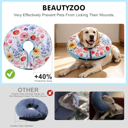 BEAUTYZOO Dog Cone Collar Alternative After Surgery,Pet Neck Donut E-Collar - Image 6