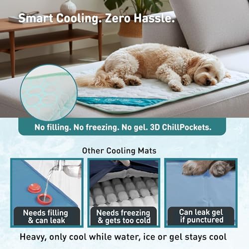 INSPECTOR TAIL Dog Cooling Mat, Indoor & Outdoor, XXL Self Cooling Pad - Image 5