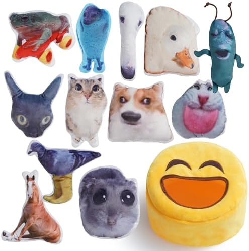 Nocciola Plush Squeaky Dog Toys – 12 Pack Small Dog Chew Toys with Squeakers, Soft Stuffed Puppy Toys with Carry Bag for Small & Medium Dogs by Nocciola