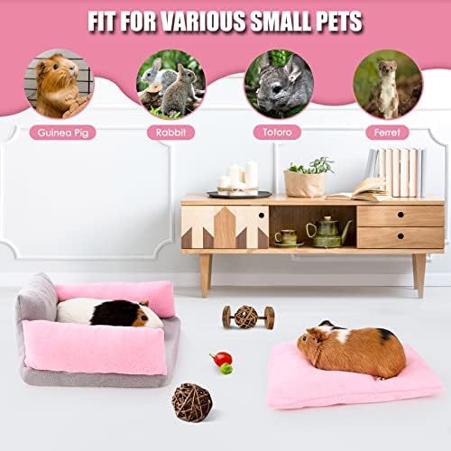 Guinea Pig Couch - Guinea Pig Sofa, Removable Cushioned Pillow, Stuffed Arms and Back, Super Cozy, Ideal Bed for Small Pets - Image 4