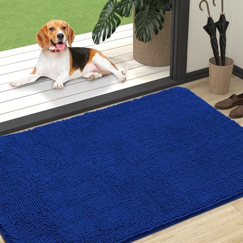 OLANLY Dog Door Mat for Muddy Paws 47x32, Super Absorbent Chenille Mud Mat by OLANLY