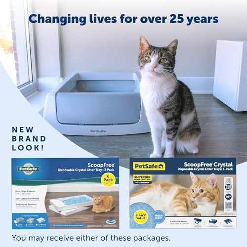 PetSafe ScoopFree Crystal Litter Tray Refills, Premium Blue Crystals, 6-Pack, Disposable Tray, Leak Protection & Low Tracking, for Cats - Image 6