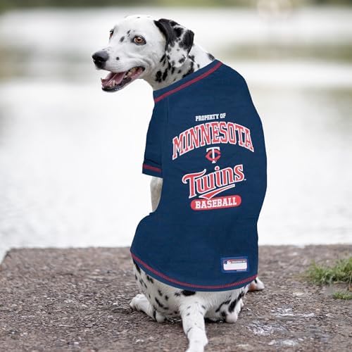 MLB Minnesota Twins Dog T-Shirt Extra Small. - Licensed Shirt for Pets Team Colored with Team Logos- Premium Stretchable Materials for The Comfort of Your Dog & Cat - Image 3
