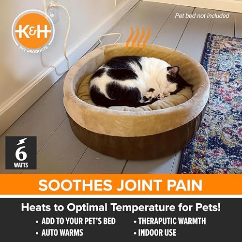 K&H Pet Bed Warmer, Safety Listed, Cat Heating Pad, Medium 20.5x6.75in Gray - Image 6