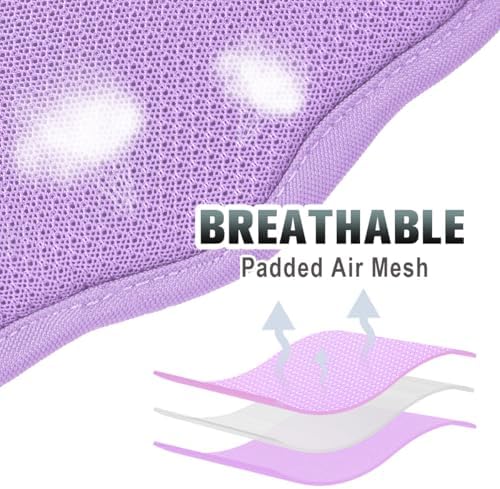BARKBAY No Pull Dog Harness Large Reflective Dog Harness with Front Clip and Easy Control Handle for Walking Training Running with ID tag Pocket(Violet Purple,L) - Image 6