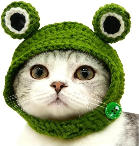 Cute Cat Hat Costume Suitable for 5 to16 lbs - Hats for Cats Head Circumference 11" or Less Kitten Outfits pet Christmas Photography Outfits by floofelove
