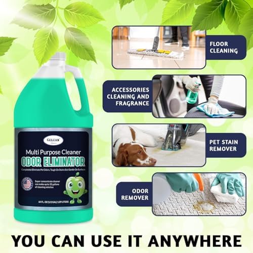 Multi Purpose Cleaner Pet Odor eliminator 64oz - Concentrate MAKES 32 GALLON - MADE IN USA- pH Neutral - Strong Floor Cleaner Odor eliminator - Stain Remover Cleaner & Deodorant (64 Fl Oz, Sky Breeze) - Image 2