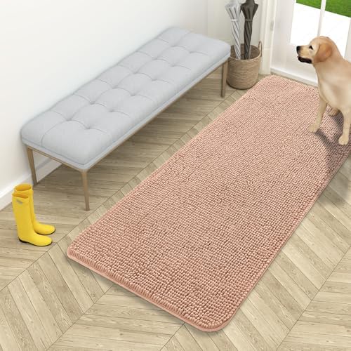 OLANLY Dog Door Mat for Muddy Paws 54x24, Super Absorbent Chenille Mud Mat by OLANLY