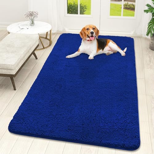 OLANLY Dog Door Mat for Muddy Paws 59x32, Super Absorbent Chenille Mud Mat by OLANLY