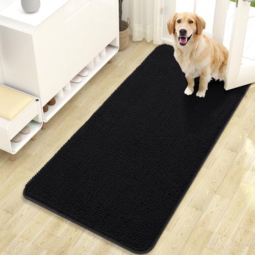 OLANLY Dog Door Mat for Muddy Paws 47x24, Super Absorbent Chenille Mud Mat by OLANLY