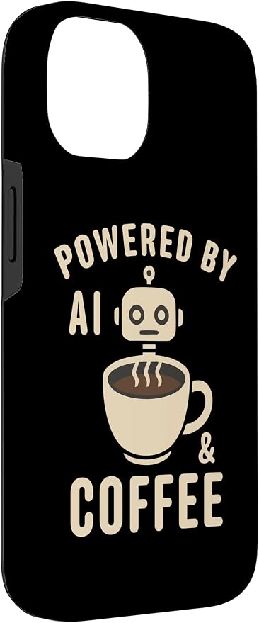 Powered by AI and Coffee Robot Case for iPhone 14 - Image 3