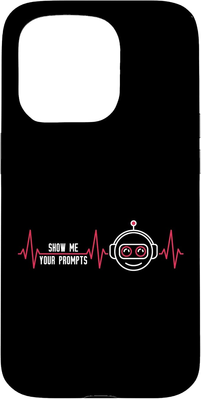 Show Me Your Prompts AI Artificial Intelligence Heartbeat Case for iPhone 15 Pro by Unknown