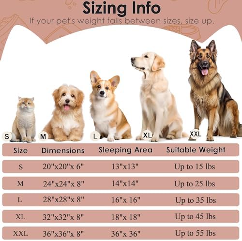 28in Large Dog Bed, Calming Donut Bed for Puppy and Kitten (Pink) - Image 2