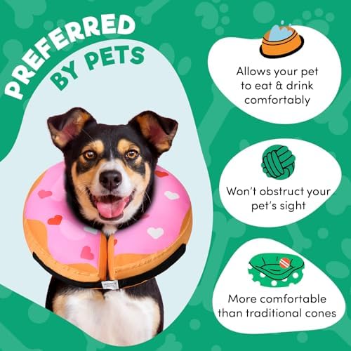 BENCMATE Inflatable Dog Cone Collar Alternative After Surgery Medium - Image 3