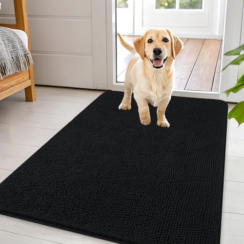 OLANLY Dog Door Mat for Muddy Paws 44x32, Super Absorbent Chenille Mud Mat by OLANLY