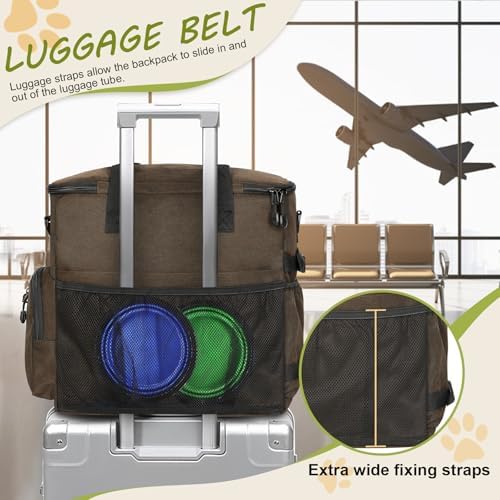 Dog Travel Bag Airline Approved–Pet Travel Tote with Collapsible Bowls,Food Containers & Feeding Mat–Multi-Pocket Organizer for Dogs & Cats, Durable & Water-Resistant for Hiking,Trips,Outdoors - Image 6