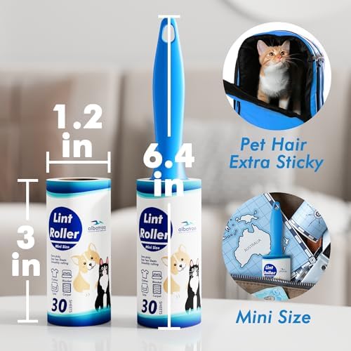 150 Sheets Mini Lint Rollers for Clothes, Small Size, 5 Count - Image 2