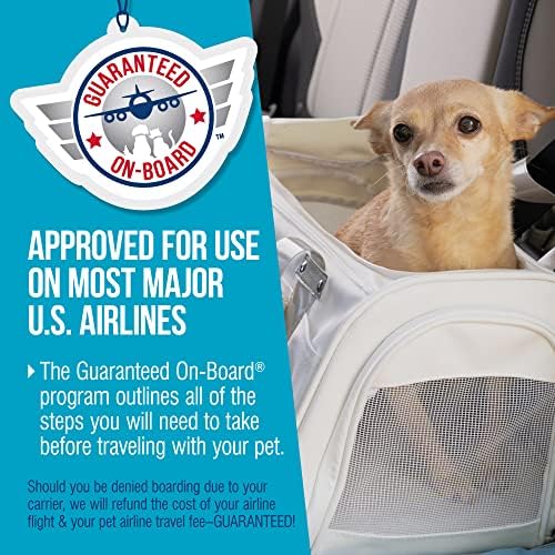 Sherpa Element Travel Pet Carrier with Stay Clean Technology, Airline Approved & Guaranteed On Board - White, Medium - Image 4