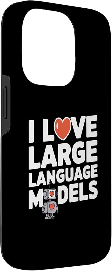 iPhone 14 Pro Funny Robot AI Lover I love large language models LLMs Case - Image 3