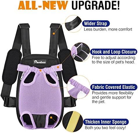 Pawaboo Pet Front Carrier Backpack for Small Medium Dogs - Image 4