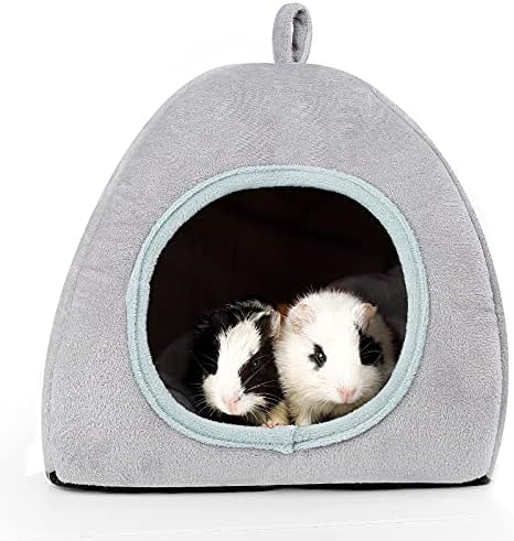 Guinea Pig Hideout - Guinea Pig Bed, Bunny Hideout, Rabbit Bed, Ideal Bed for Small Pets, Tent Shape, Grey by ONEJU