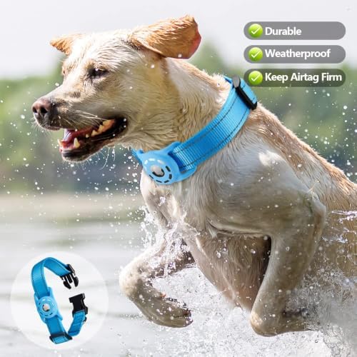 Reflective Dog Collar, Compatible with AirTag, Nylon Pet Cat Puppy Collar for Small, Medium, Large, and Extra Large Dogs - Image 2