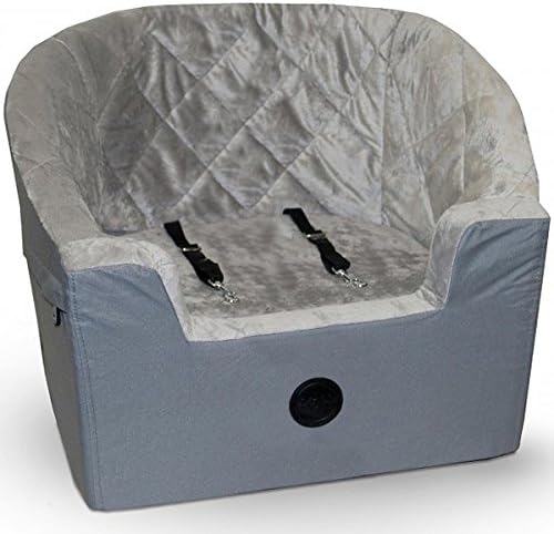 K&H Bucket Booster Dog Car Seat, Cat & Dog Booster Seat, Large Gray/Gray by KHPetProducts