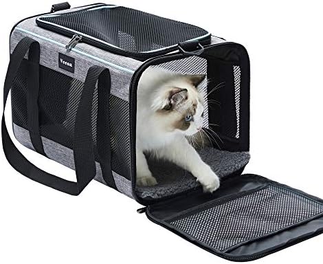 Vceoa 17.5"x11"x11" Pet Carrier for Cats by Vceoa