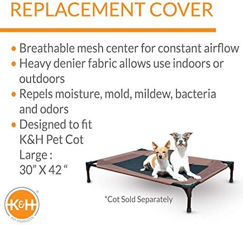 K&H Outdoor Elevated Dog Bed Pet Cot Replacement Cover, Large 42 X 30 Inches (Pack of 6) - Image 4