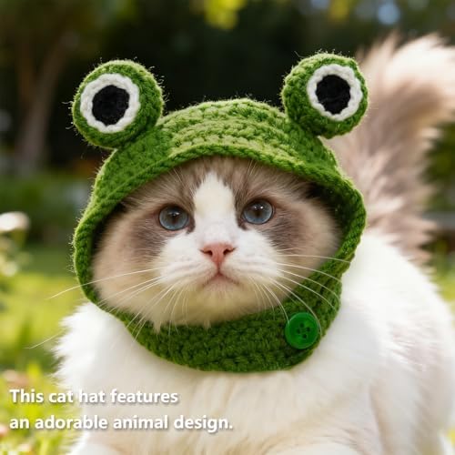 Cute Cat Hat Costume Suitable for 5 to16 lbs - Hats for Cats Head Circumference 11" or Less Kitten Outfits pet Christmas Photography Outfits - Image 4