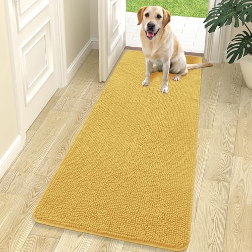 OLANLY Dog Door Mat for Muddy Paws 70x24, Super Absorbent Chenille Mud Mat by OLANLY