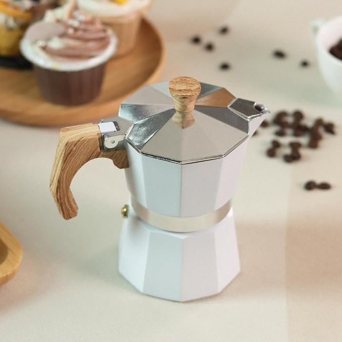wedrink Stovetop Espresso Maker 3 Cups Moka Pot Cuban Coffee Maker Stovetop Coffee Maker Moka Italian Espresso(150ml) - Image 5