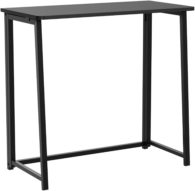 WOHOMO Folding Desk, 31.5" Foldable Computer Table for Small Spaces, Black | Easy Assembly and Fold, Sturdy Home office desks for Study Bedroom Dorm Space Saving Writing Work Apartment - Image 5