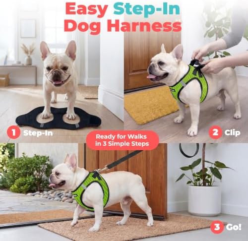 Voyager Step-in Air Dog Vest Harness - Lime Green 2-Tone, Large - Image 3