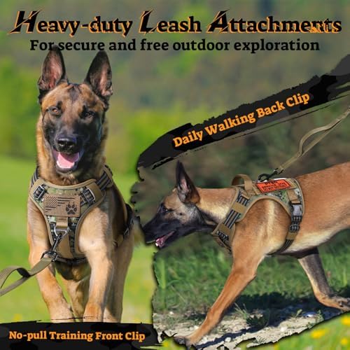 rabbitgoo Tactical Dog Harness for Large Dogs, No Pull Service Pet Vest - Image 3