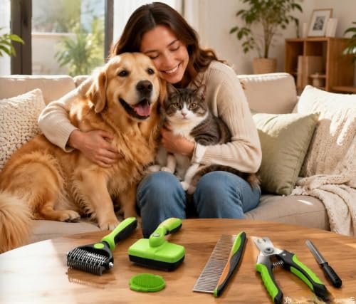 Dog Brush for Shedding,Deshedding Slicker Undercoat BrushforDog,6PCS - Image 7