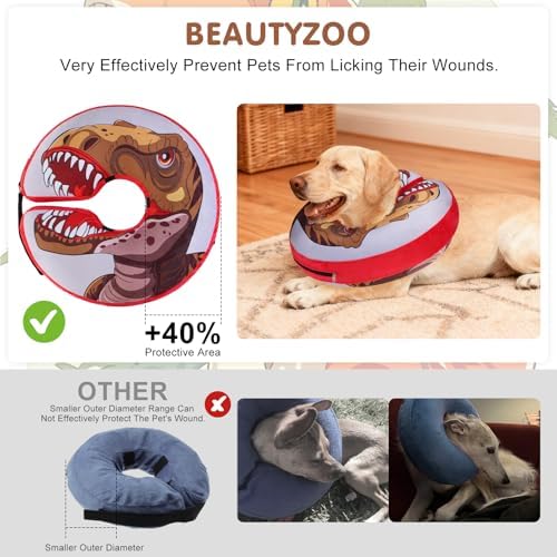 BEAUTYZOO Dog Cone Collar Alternative After Surgery,Pet Neck Donut E‑Collar - Image 3