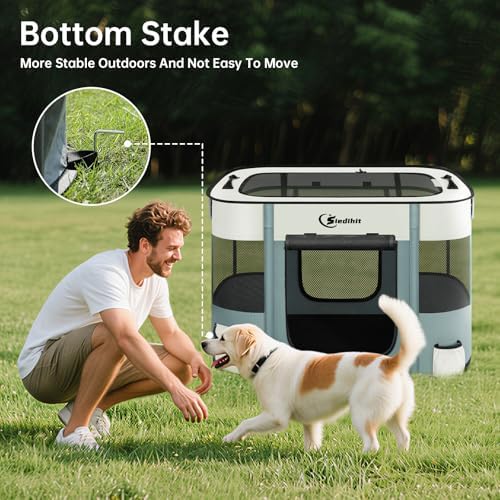 Siedihit 31" Dog Playpen,Cat Puppy Pen, Pet Portable Crate Indoor Outdoor - Image 5