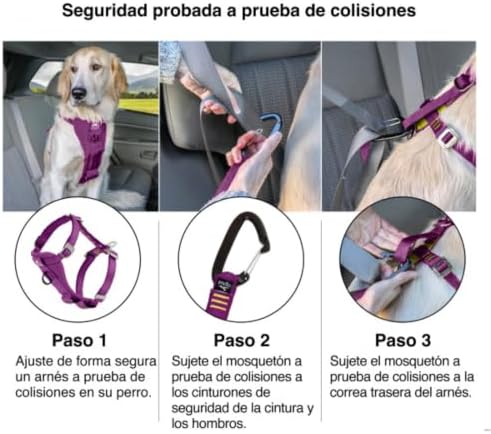Kurgo Enhanced Strength Tru-Fit Smart Harness, Deep Violet, Small - Image 5