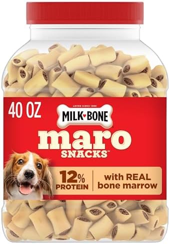 Milk-Bone MaroSnacks Peanut Butter Flavor Dog Treats, 40 oz Canister by Milk-BoneDogTreats